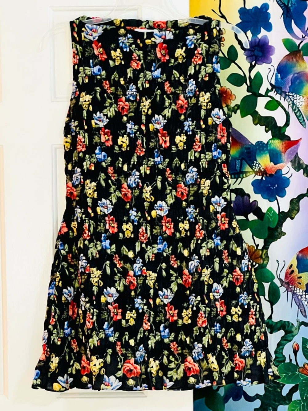 NWT Doen Gianna Floral Mini Dress Noir Wild Rose - Picture 11 of 15